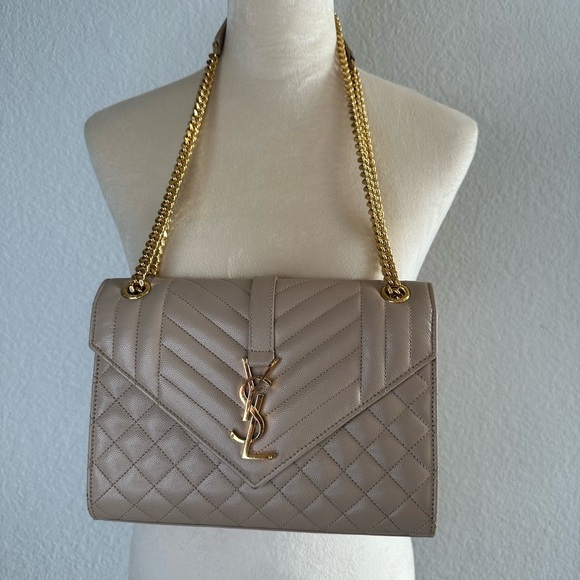 Yves Saint Laurent Handbags - Saint Laurent Envelope Medium women bag in mix Maltese